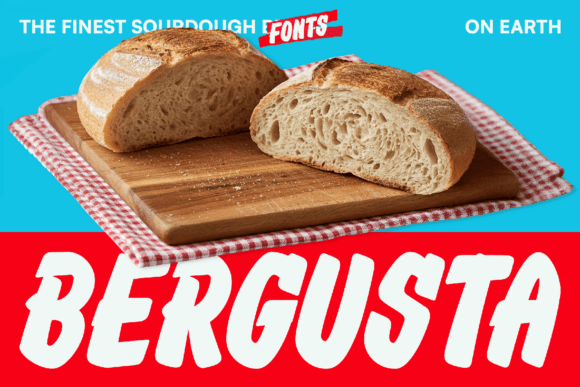 Bergusta: A Hand-Painted Script Typeface for Bold Editorial Design