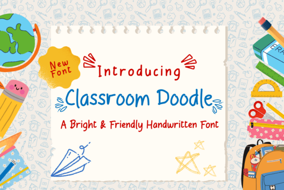 Classroom Doodle Font for Business Branding