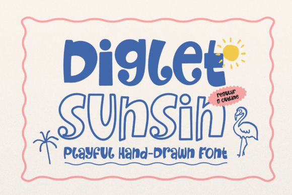 Diglet Sunsin Font for Creative Web Design