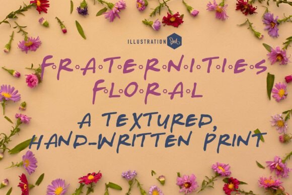 Fraternities Floral Family: A Handwritten Font for Artisan Brands