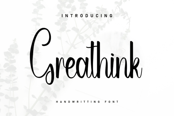 Greathink Font for Creative Publishing