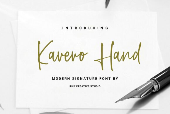 Kavero Hand: A Modern Signature Font for Editorial Design