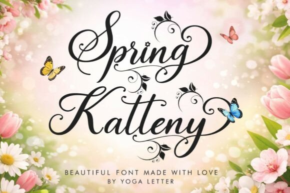 Spring Katteny: A Refined Script Handwritten Font for Editorial Design