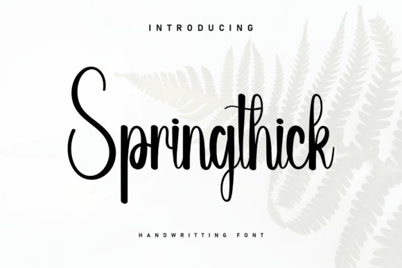 Springthick: The Perfect Handwritten Font for Crafters